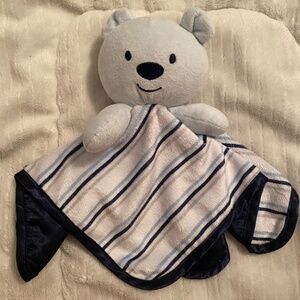 George Bear Striped Blue Baby Plush Security Blanket Lovey